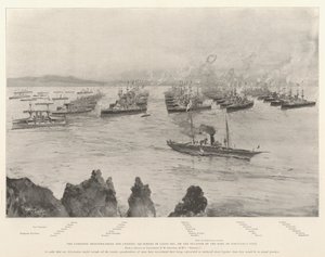 Az egyesített mediterrán és csatornaosztagok a Lagos-öbölben, a portugál király látogatása alkalmából